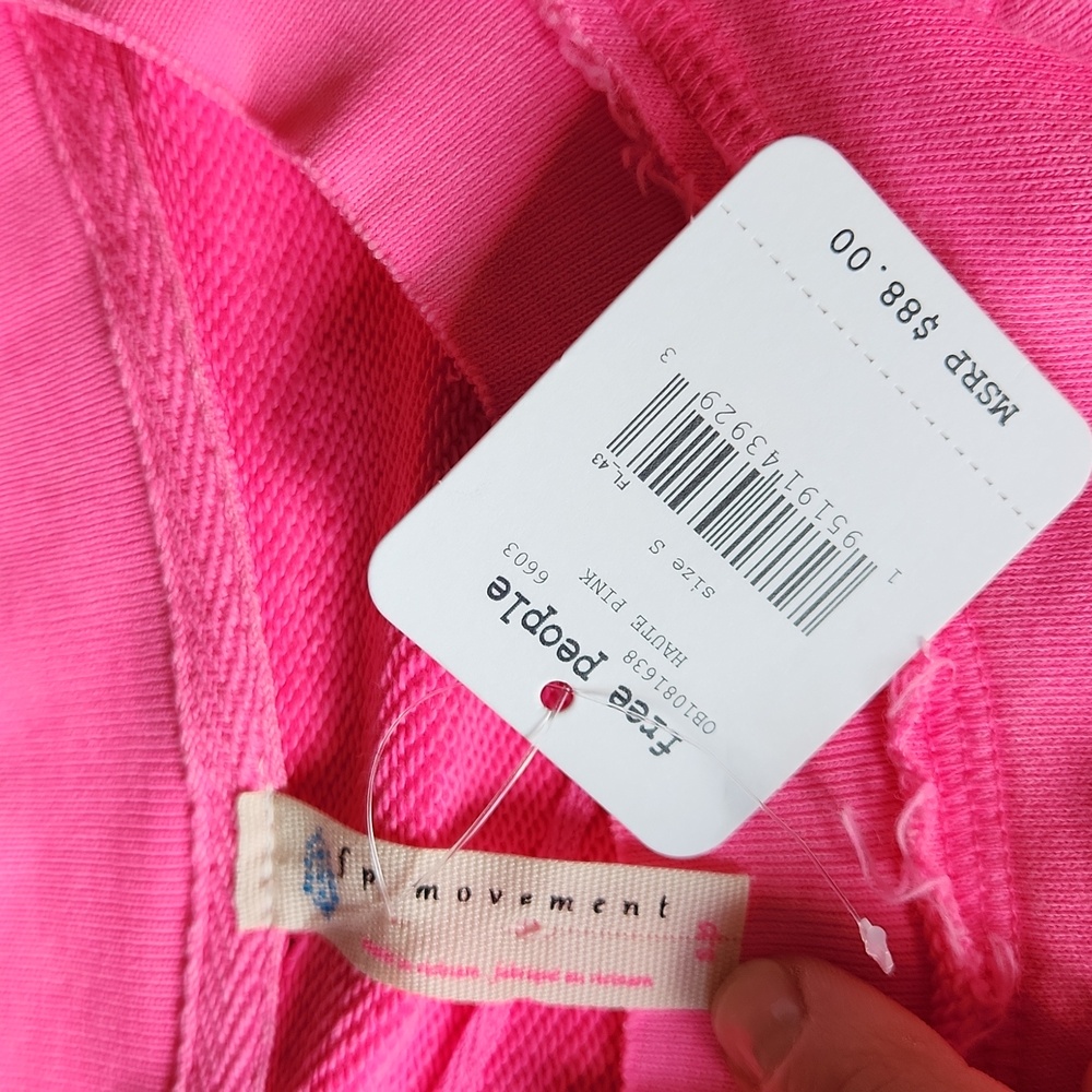 NWT ❗️ Free people houte pink oversize small S with pockets sweater - Picture 15 of 16